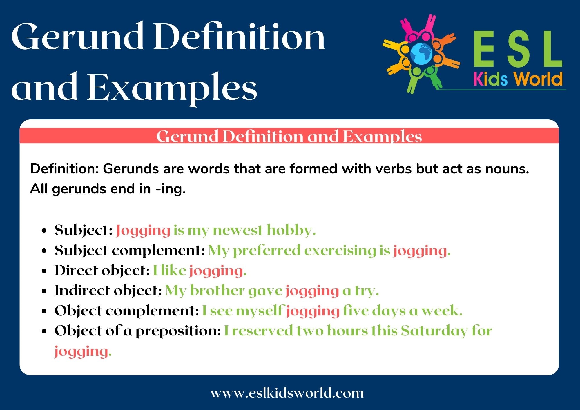 How To Use Gerund As A Subject