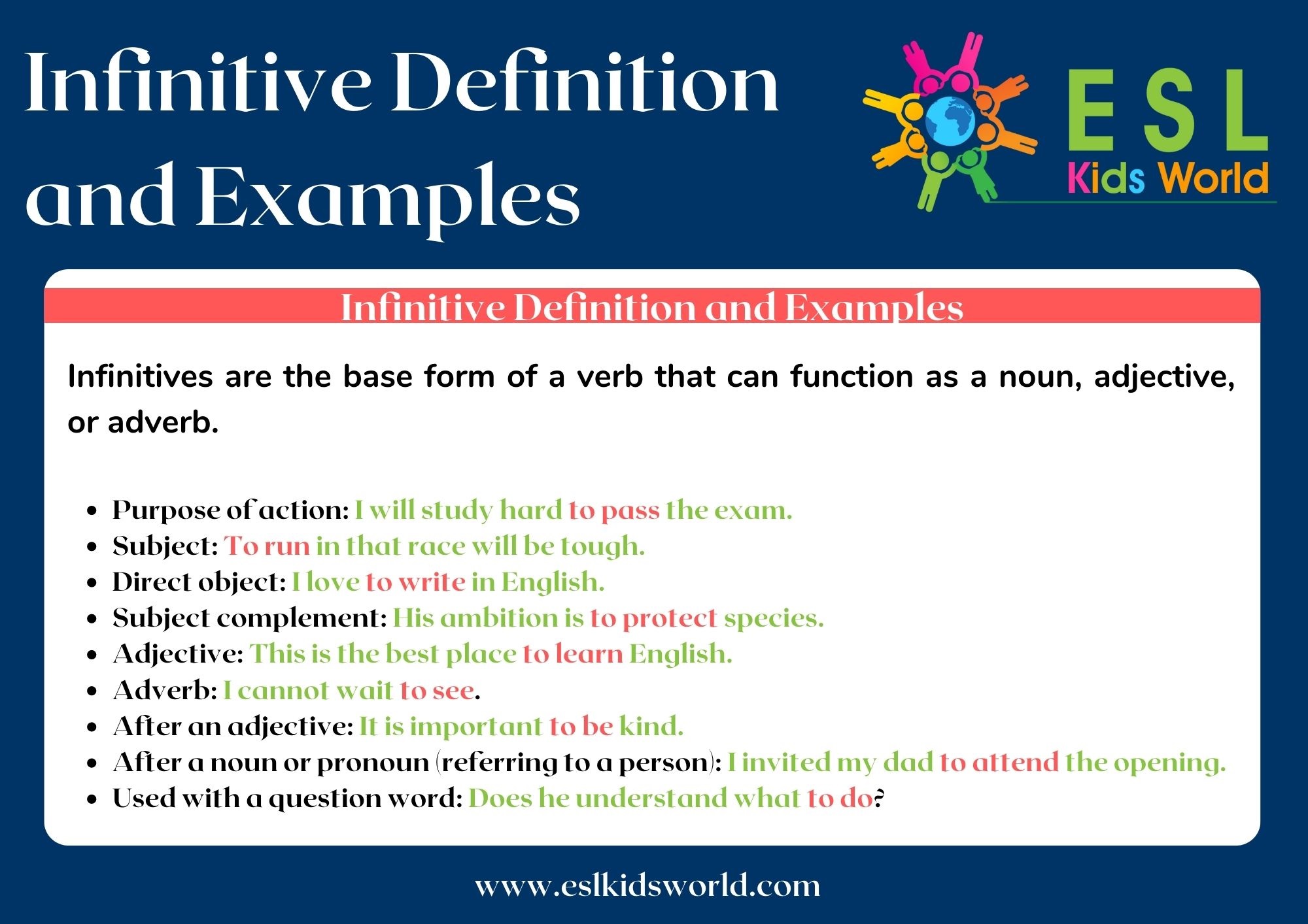 Infinitives Poster 